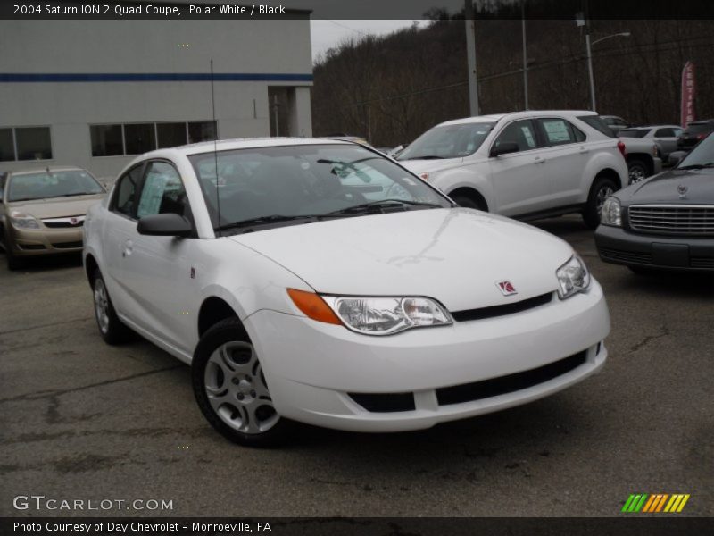 Polar White / Black 2004 Saturn ION 2 Quad Coupe