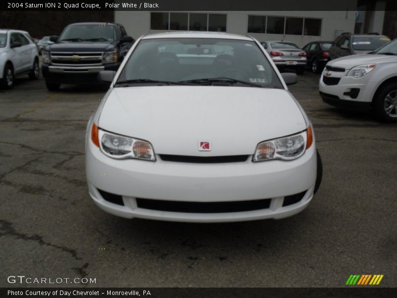 Polar White / Black 2004 Saturn ION 2 Quad Coupe