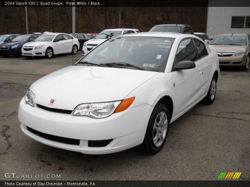 Polar White / Black 2004 Saturn ION 2 Quad Coupe