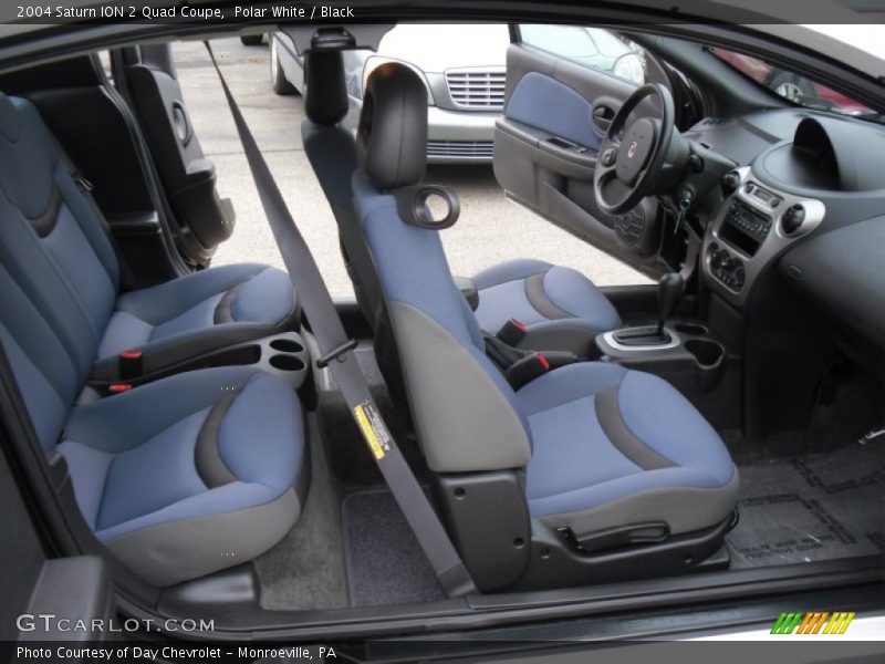 Polar White / Black 2004 Saturn ION 2 Quad Coupe
