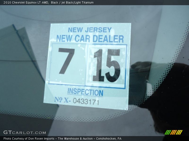 Black / Jet Black/Light Titanium 2010 Chevrolet Equinox LT AWD