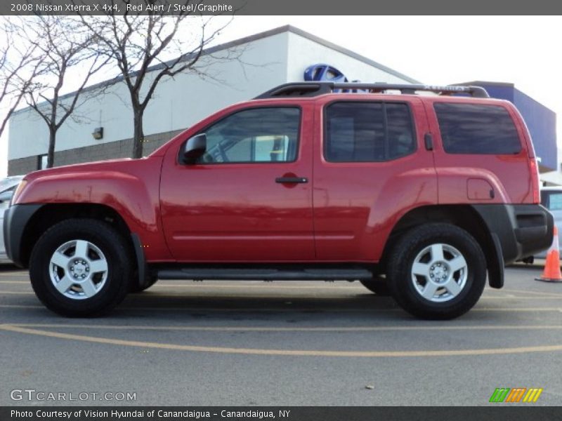 Red Alert / Steel/Graphite 2008 Nissan Xterra X 4x4