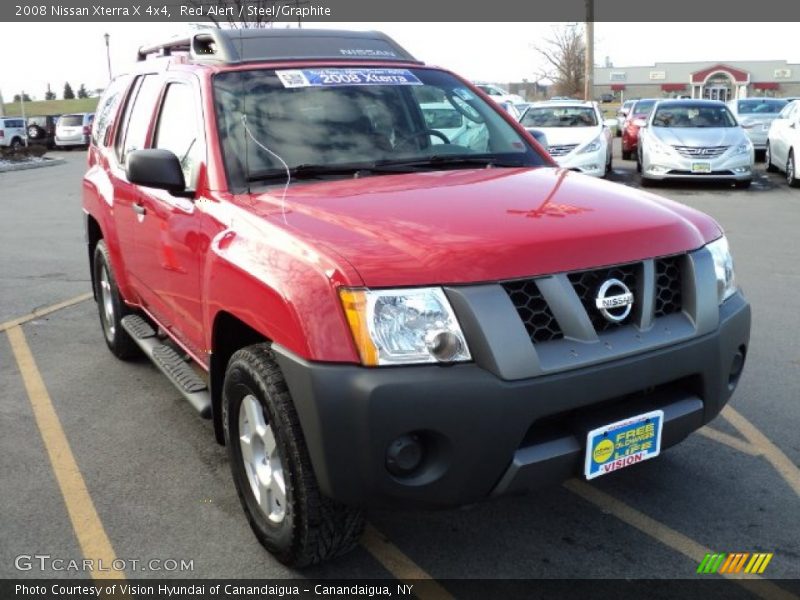 Red Alert / Steel/Graphite 2008 Nissan Xterra X 4x4