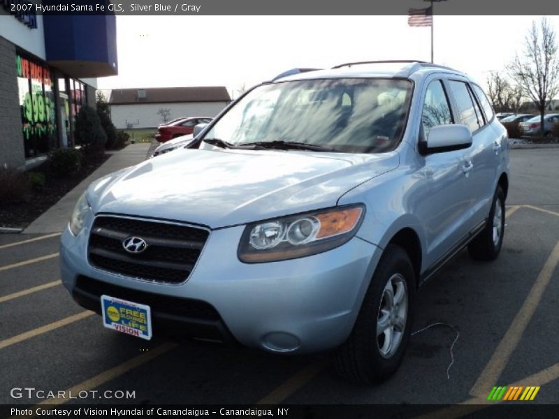 Silver Blue / Gray 2007 Hyundai Santa Fe GLS