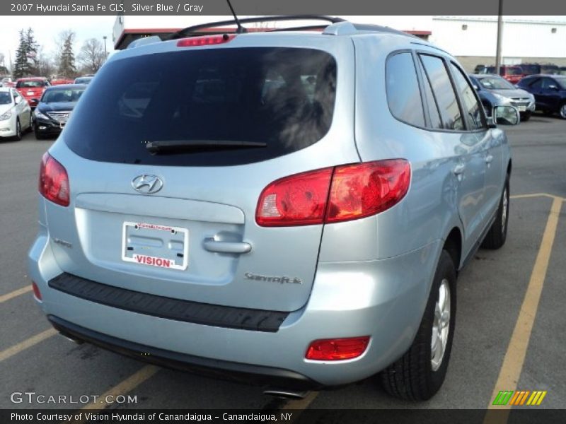 Silver Blue / Gray 2007 Hyundai Santa Fe GLS