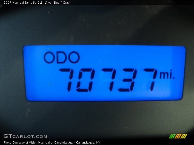 Silver Blue / Gray 2007 Hyundai Santa Fe GLS