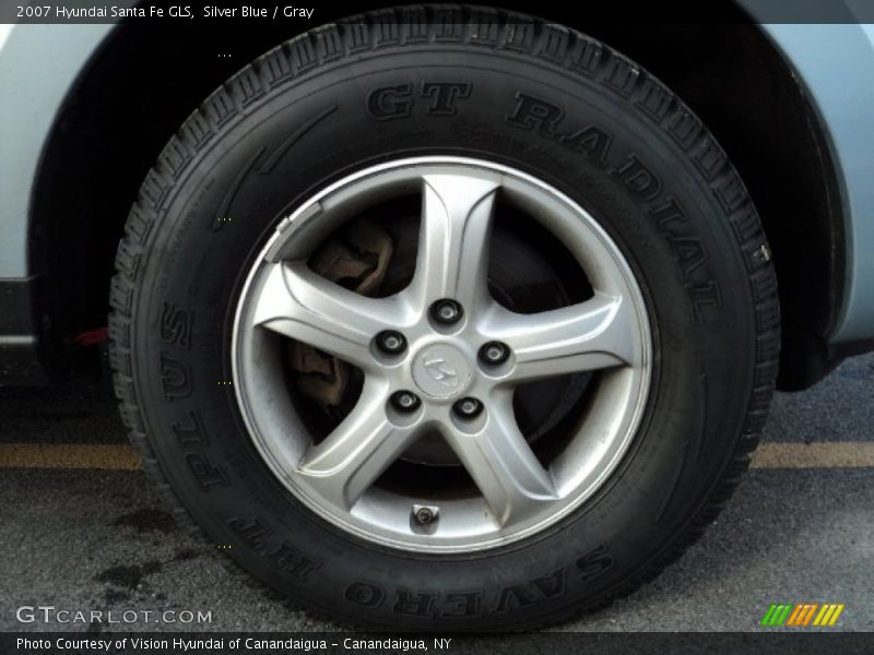 Silver Blue / Gray 2007 Hyundai Santa Fe GLS