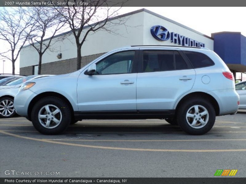 Silver Blue / Gray 2007 Hyundai Santa Fe GLS