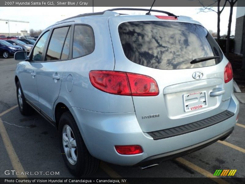 Silver Blue / Gray 2007 Hyundai Santa Fe GLS