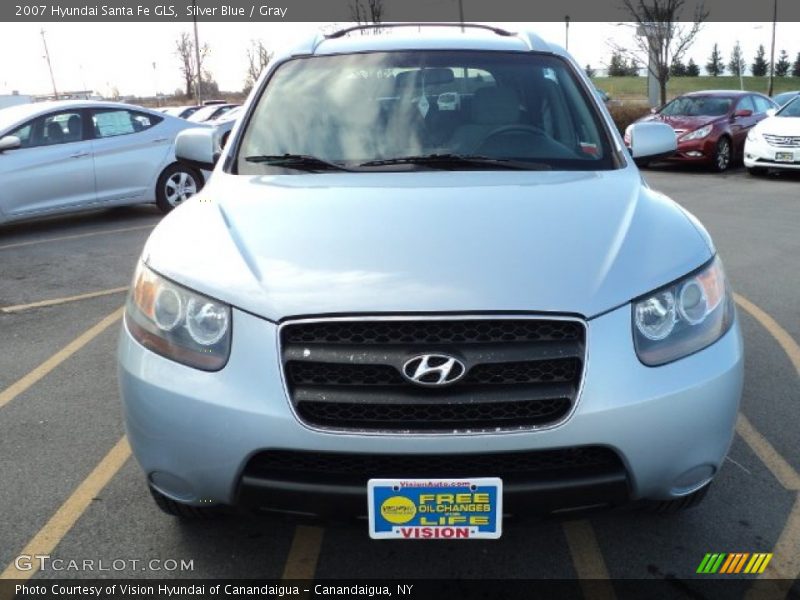 Silver Blue / Gray 2007 Hyundai Santa Fe GLS