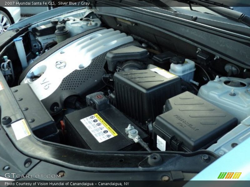 Silver Blue / Gray 2007 Hyundai Santa Fe GLS