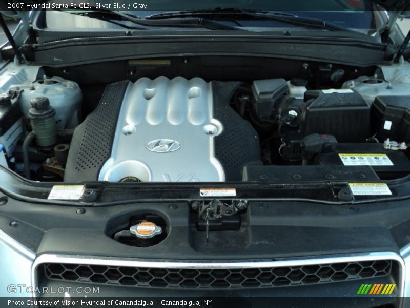 Silver Blue / Gray 2007 Hyundai Santa Fe GLS
