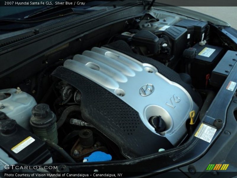 Silver Blue / Gray 2007 Hyundai Santa Fe GLS