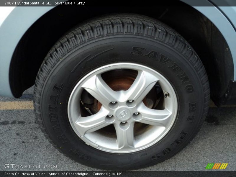 Silver Blue / Gray 2007 Hyundai Santa Fe GLS