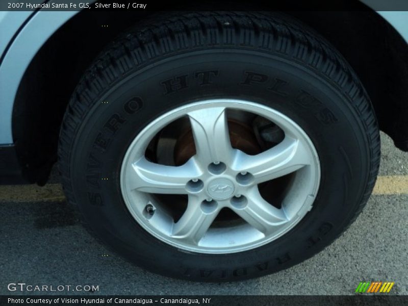 Silver Blue / Gray 2007 Hyundai Santa Fe GLS