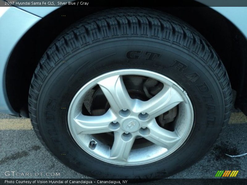 Silver Blue / Gray 2007 Hyundai Santa Fe GLS