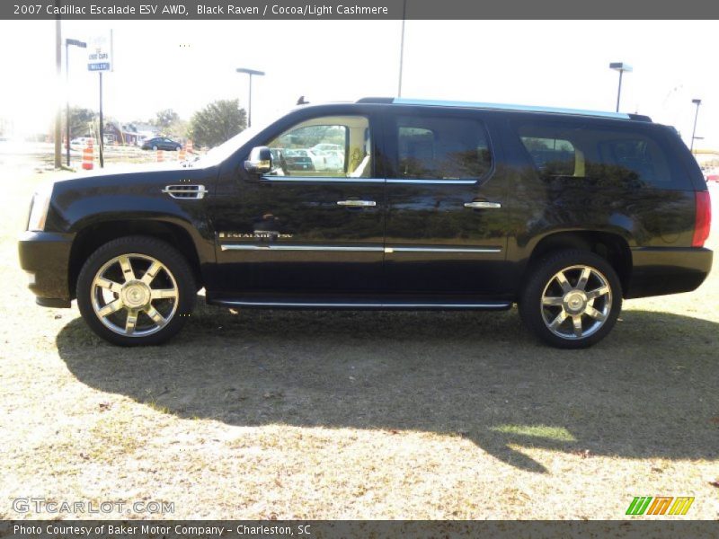 Black Raven / Cocoa/Light Cashmere 2007 Cadillac Escalade ESV AWD