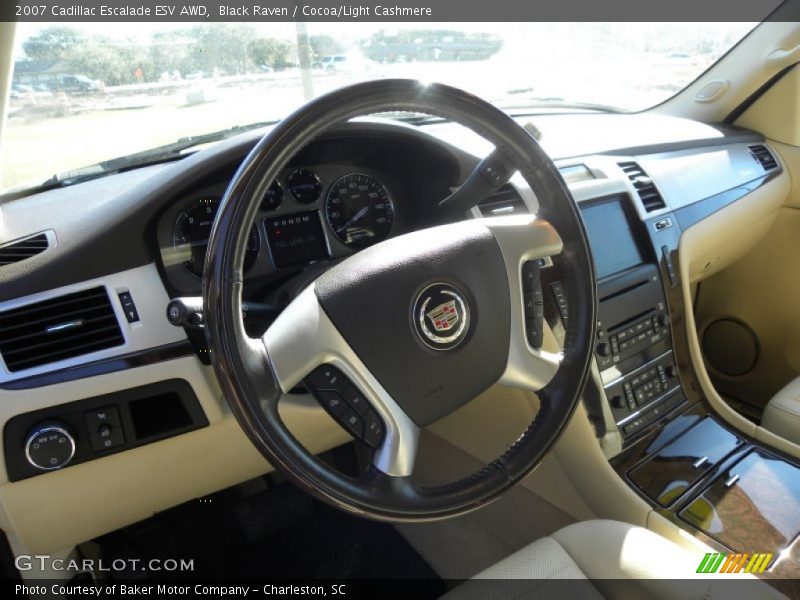 Black Raven / Cocoa/Light Cashmere 2007 Cadillac Escalade ESV AWD
