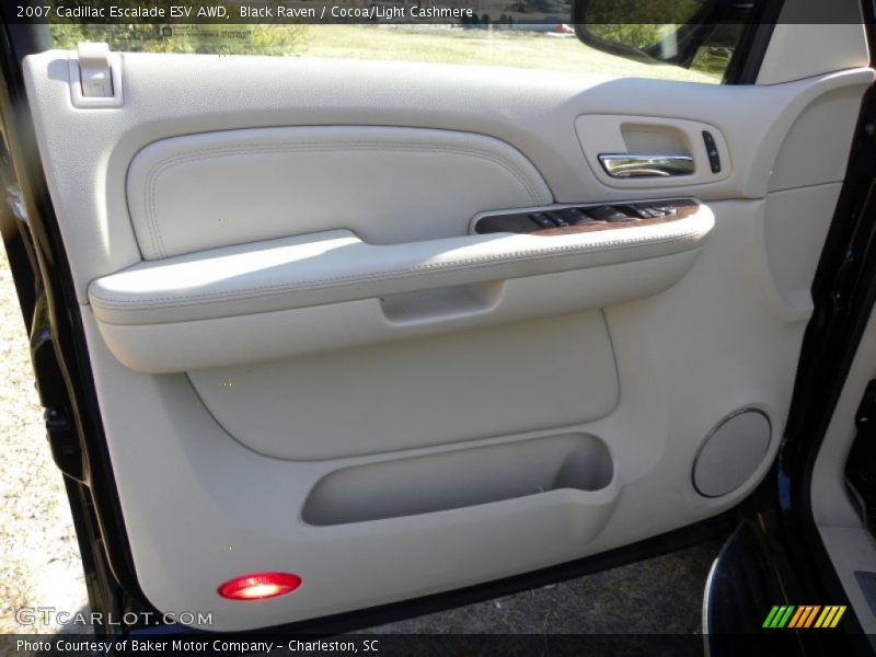 Black Raven / Cocoa/Light Cashmere 2007 Cadillac Escalade ESV AWD