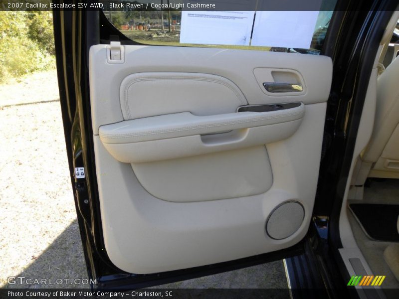 Black Raven / Cocoa/Light Cashmere 2007 Cadillac Escalade ESV AWD