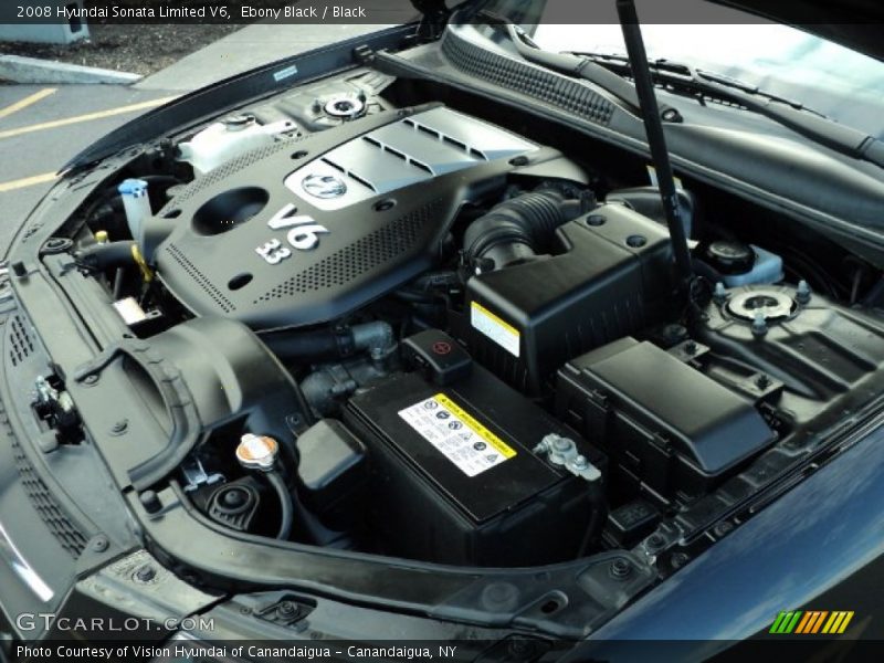 Ebony Black / Black 2008 Hyundai Sonata Limited V6
