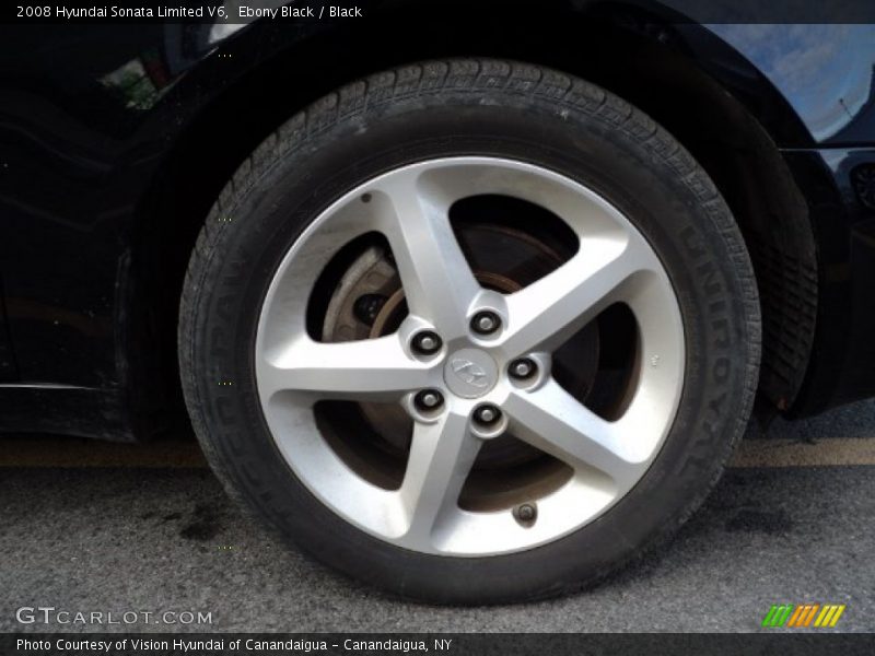 Ebony Black / Black 2008 Hyundai Sonata Limited V6