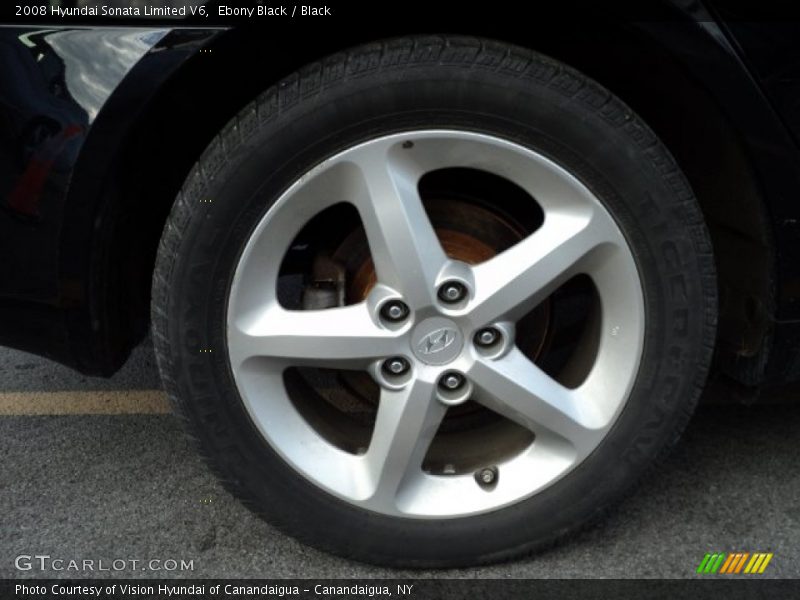 Ebony Black / Black 2008 Hyundai Sonata Limited V6