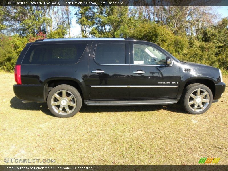 Black Raven / Cocoa/Light Cashmere 2007 Cadillac Escalade ESV AWD