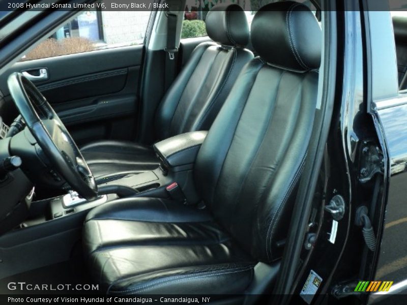 Ebony Black / Black 2008 Hyundai Sonata Limited V6