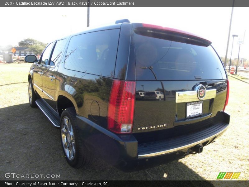 Black Raven / Cocoa/Light Cashmere 2007 Cadillac Escalade ESV AWD