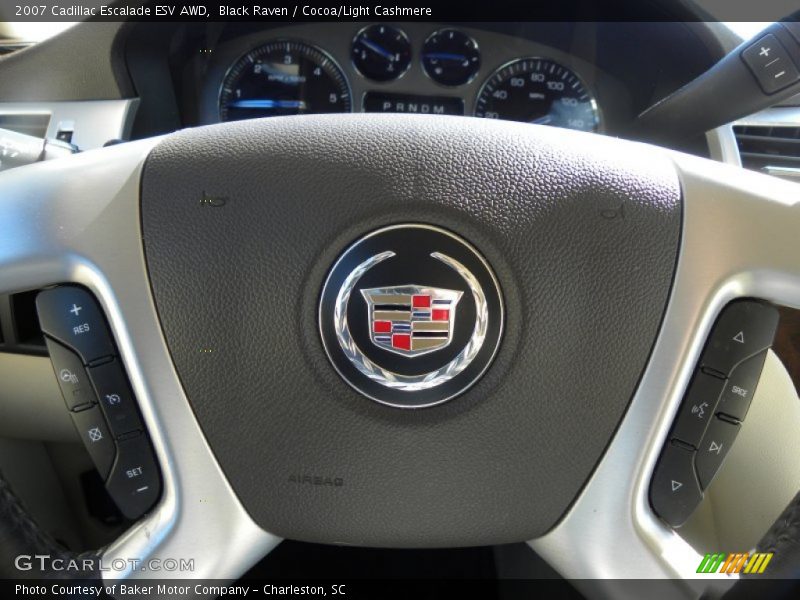 Black Raven / Cocoa/Light Cashmere 2007 Cadillac Escalade ESV AWD