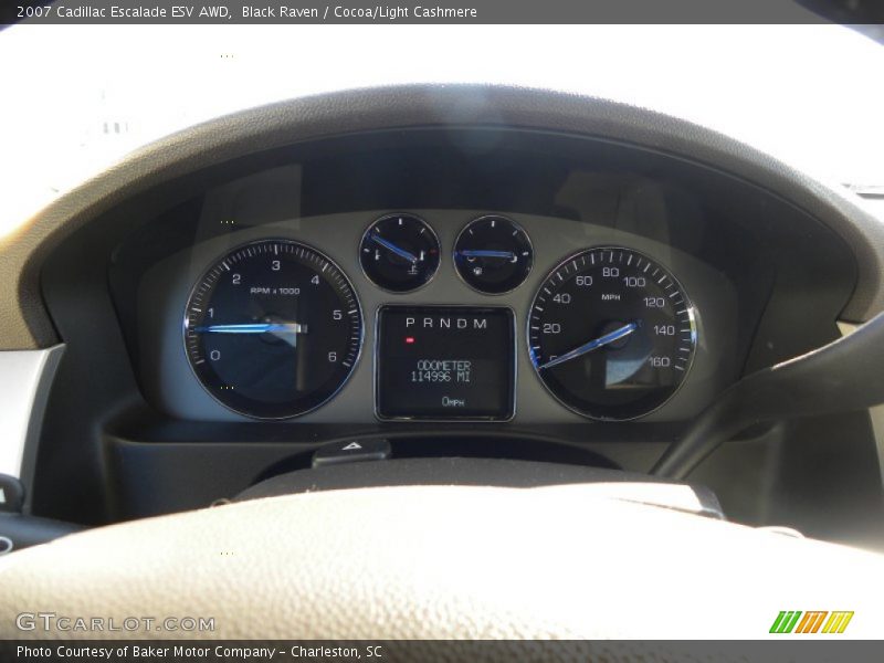 Black Raven / Cocoa/Light Cashmere 2007 Cadillac Escalade ESV AWD