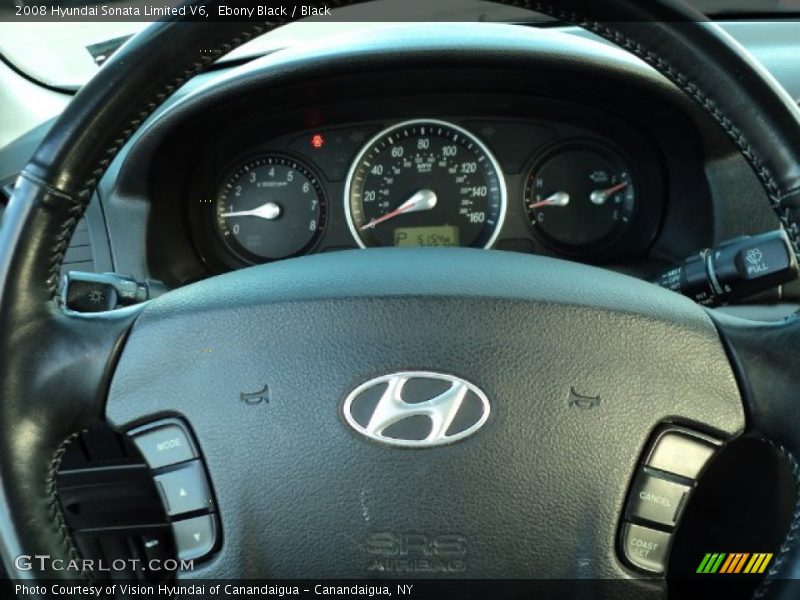 Ebony Black / Black 2008 Hyundai Sonata Limited V6