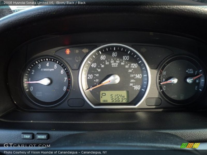 Ebony Black / Black 2008 Hyundai Sonata Limited V6