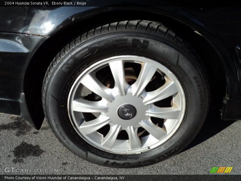 Ebony Black / Beige 2004 Hyundai Sonata V6