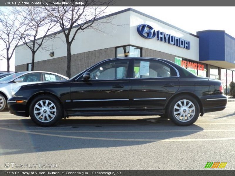 Ebony Black / Beige 2004 Hyundai Sonata V6
