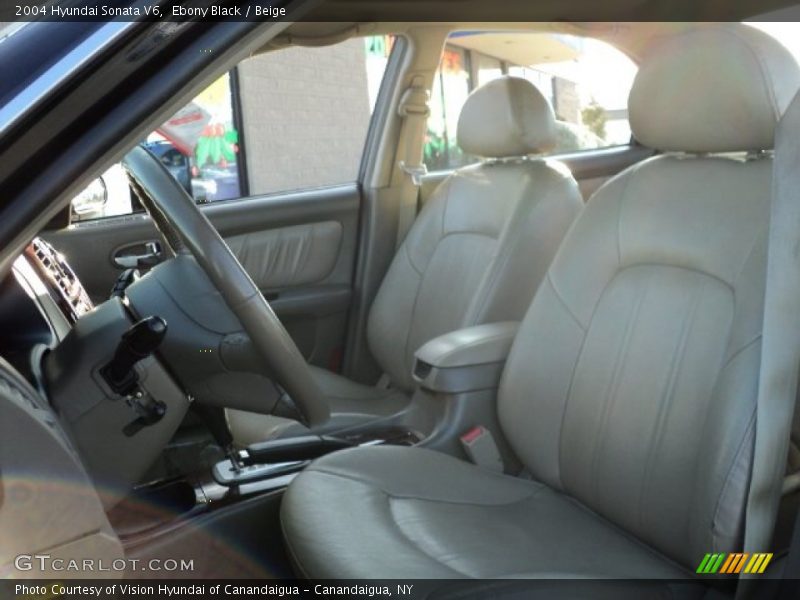Ebony Black / Beige 2004 Hyundai Sonata V6