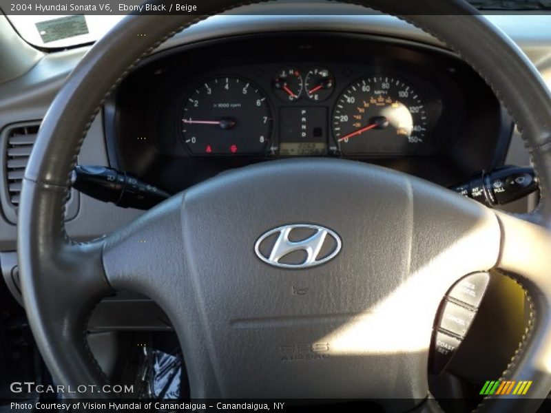 Ebony Black / Beige 2004 Hyundai Sonata V6