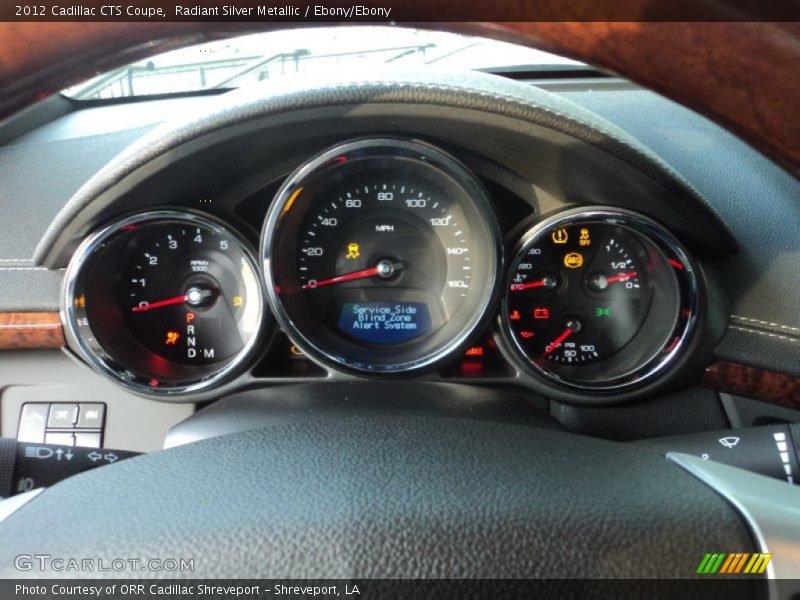 Radiant Silver Metallic / Ebony/Ebony 2012 Cadillac CTS Coupe