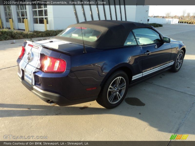 Kona Blue Metallic / Stone 2010 Ford Mustang V6 Premium Convertible