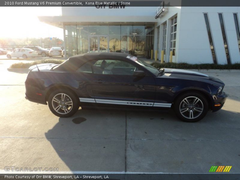 Kona Blue Metallic / Stone 2010 Ford Mustang V6 Premium Convertible