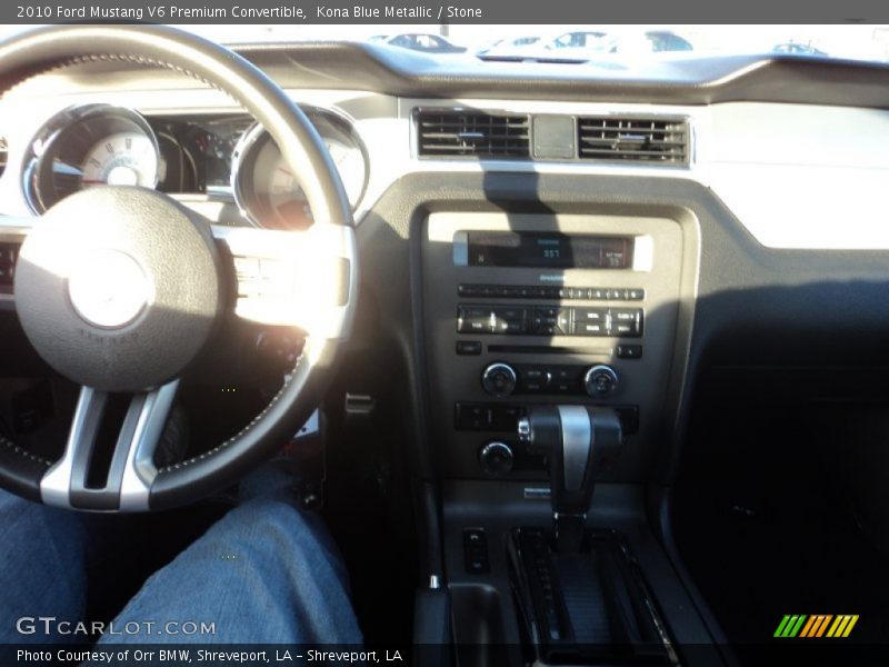 Kona Blue Metallic / Stone 2010 Ford Mustang V6 Premium Convertible