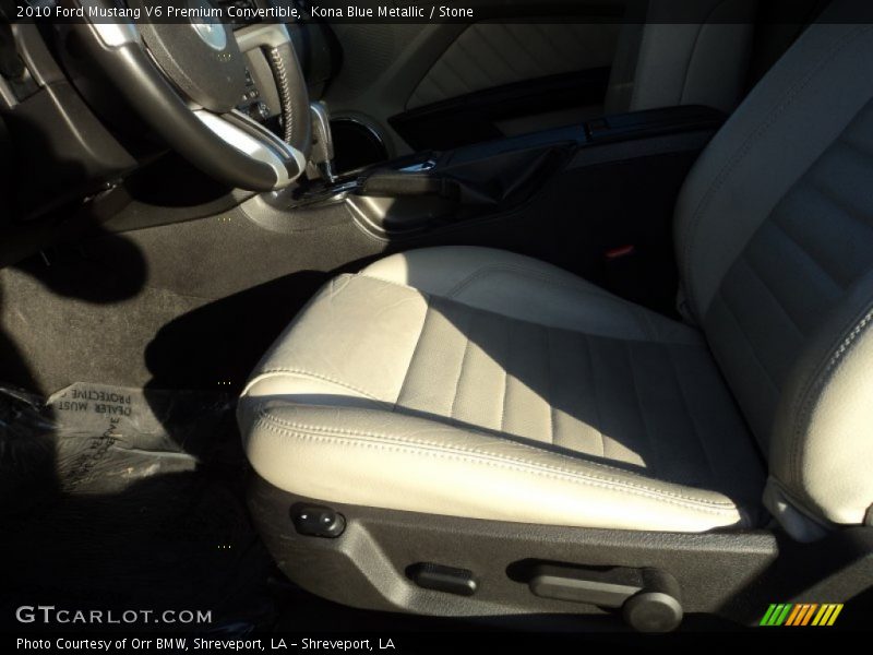 Kona Blue Metallic / Stone 2010 Ford Mustang V6 Premium Convertible