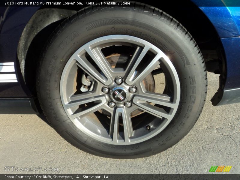 Kona Blue Metallic / Stone 2010 Ford Mustang V6 Premium Convertible