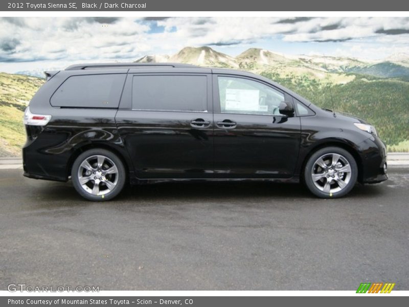 Black / Dark Charcoal 2012 Toyota Sienna SE
