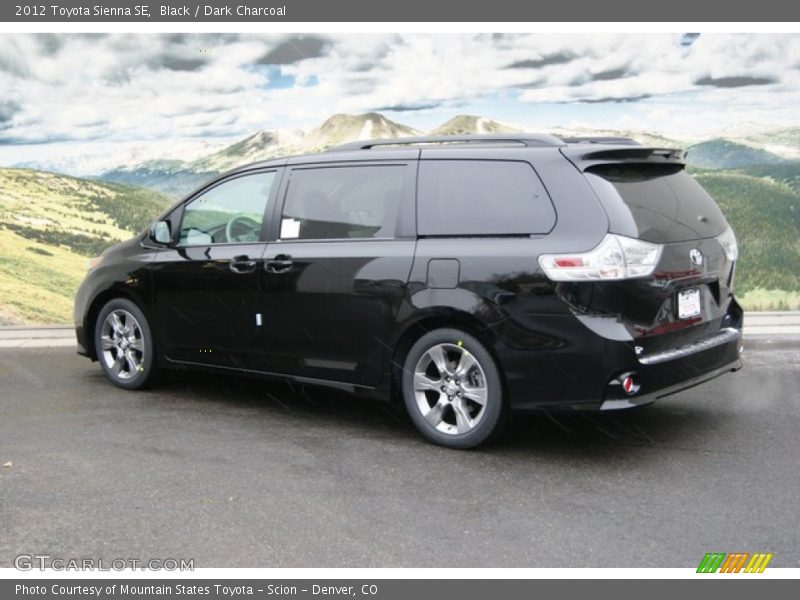 Black / Dark Charcoal 2012 Toyota Sienna SE