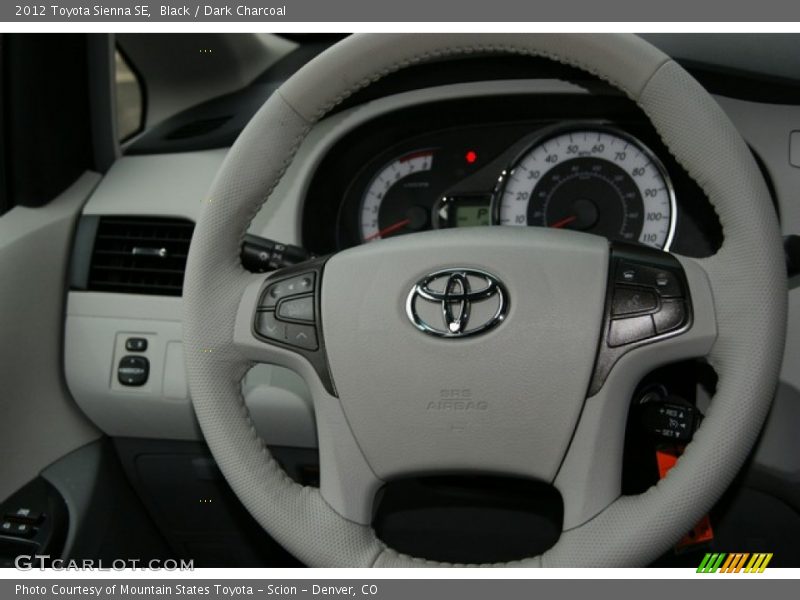 Black / Dark Charcoal 2012 Toyota Sienna SE