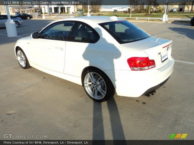 Alpine White / Black 2012 BMW 1 Series 135i Coupe