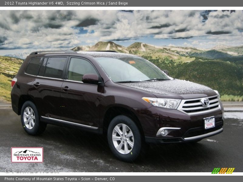 Sizzling Crimson Mica / Sand Beige 2012 Toyota Highlander V6 4WD