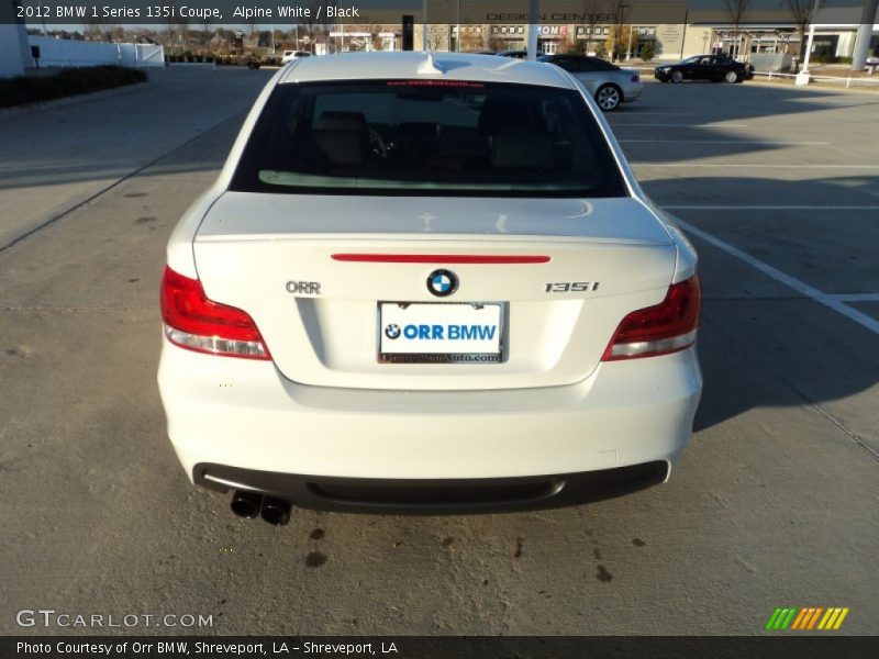 Alpine White / Black 2012 BMW 1 Series 135i Coupe